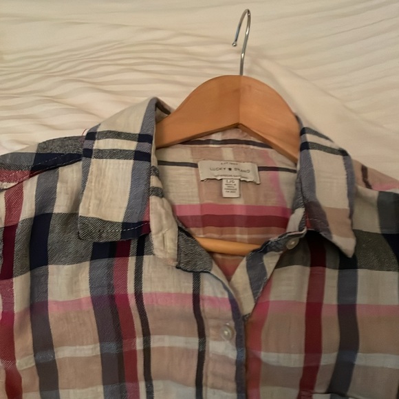 Lucky Brand flannel shirt size large cotton blend super soft - Picture 7 of 10